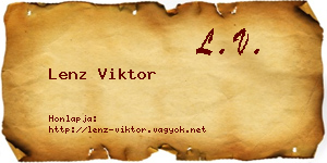 Lenz Viktor névjegykártya